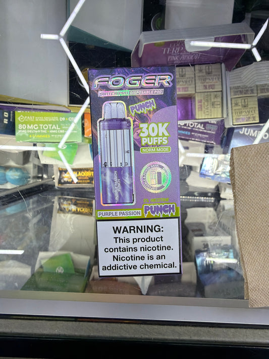 Fogger switch pro disposable pod 30k puffs Purple Passion punch