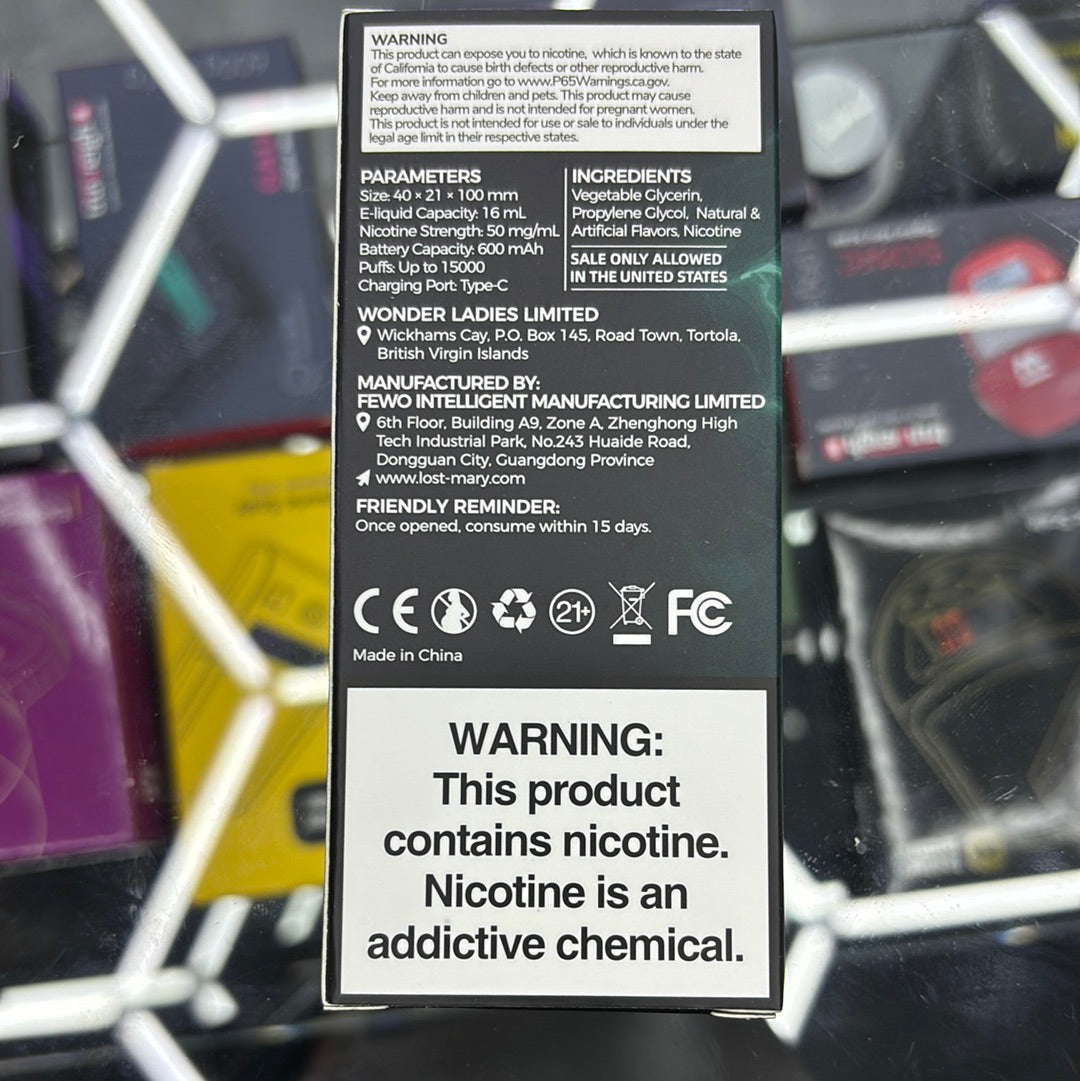 Lost Mary baja splash 15,000 puffs