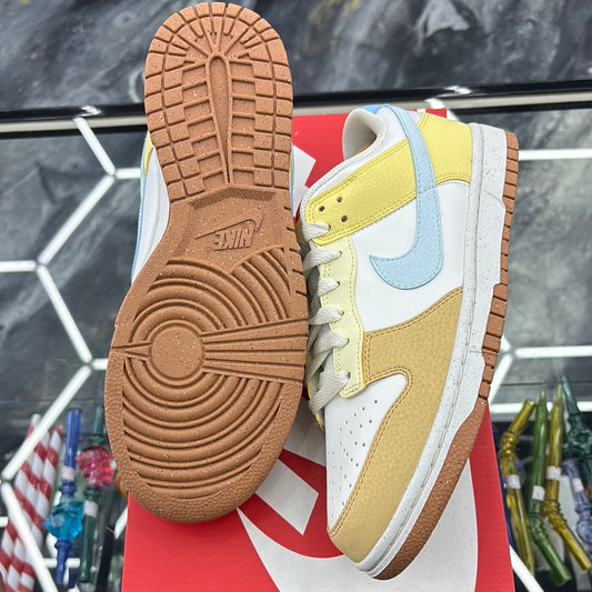 Nike dunk low summit, white/glacier blue, size 9