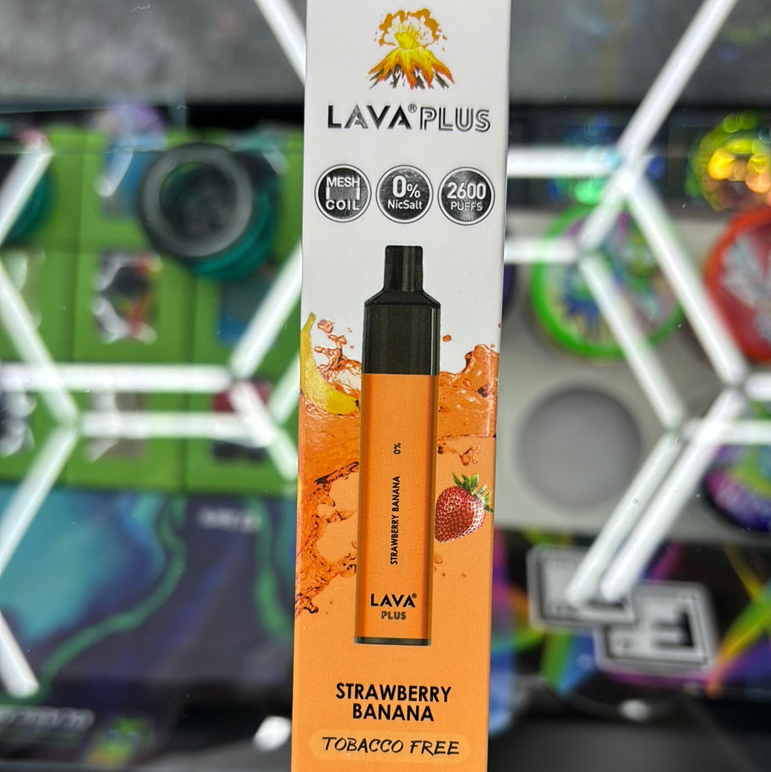 Lava plus tobacco free 2600 puffs strawberry banana