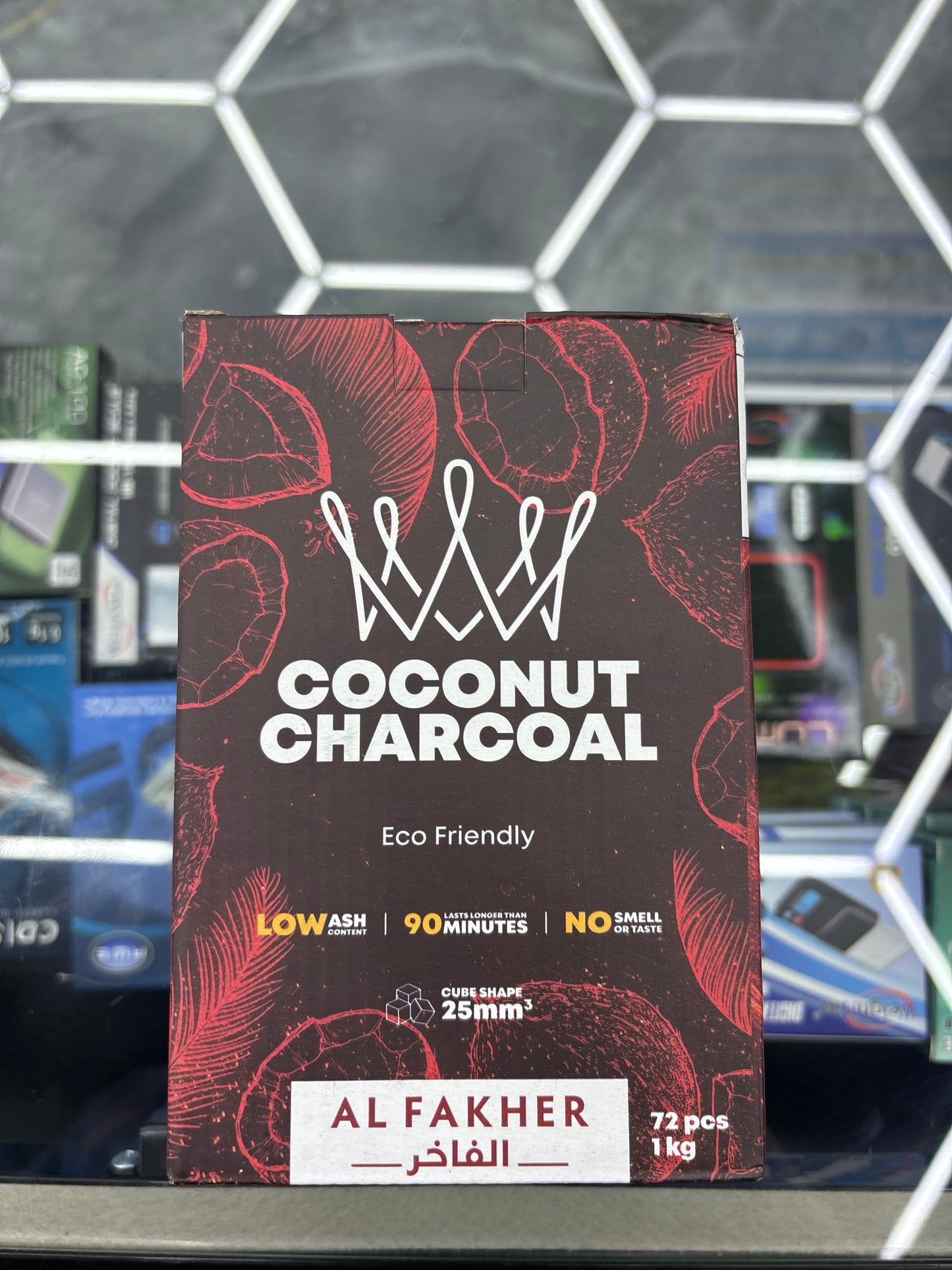 Coconut charcoal, Al Faker 72 pieces Coconut charcoal, Al Fakher 72 pieces