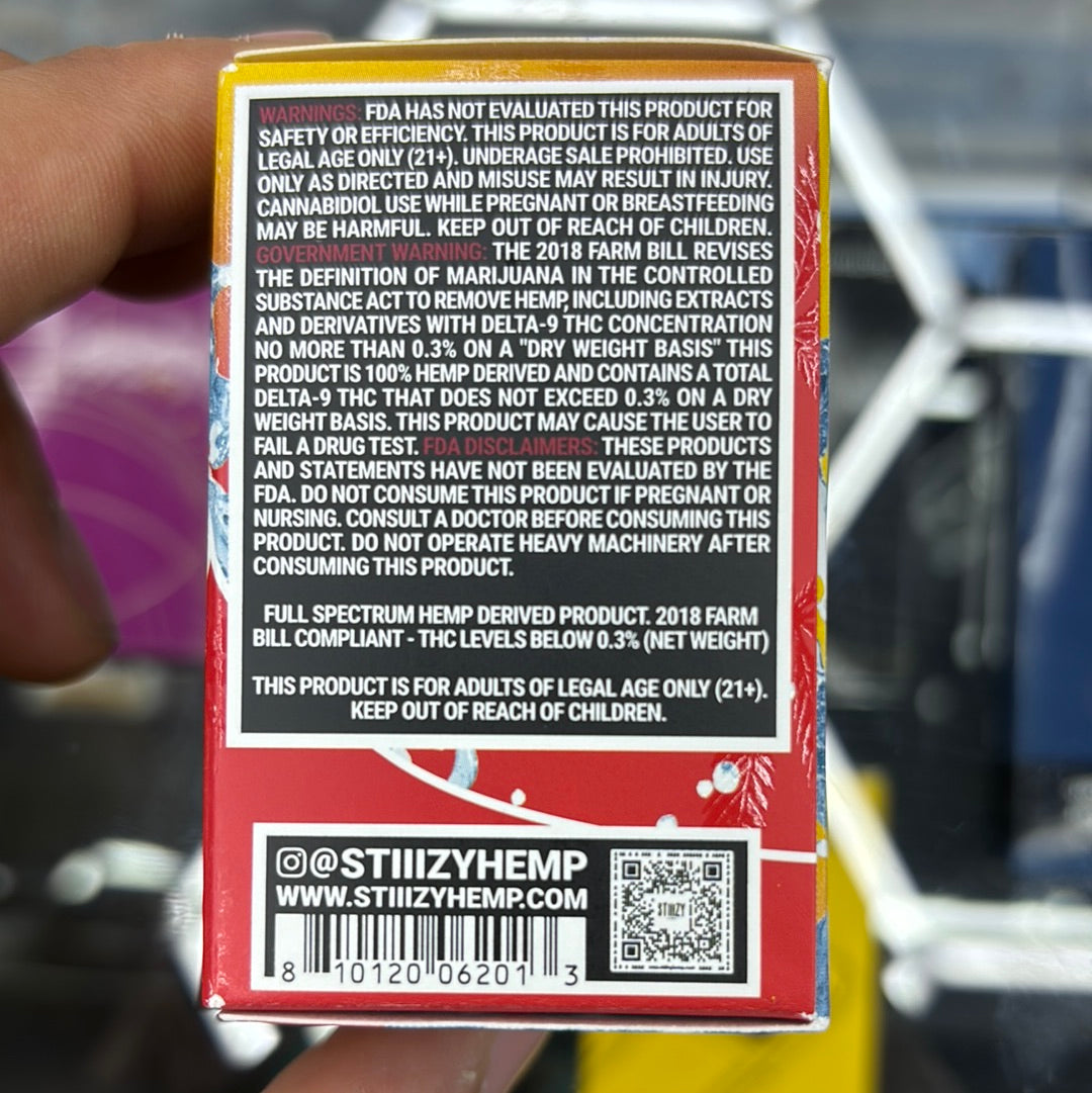 Stizzy D9 white gummy edible