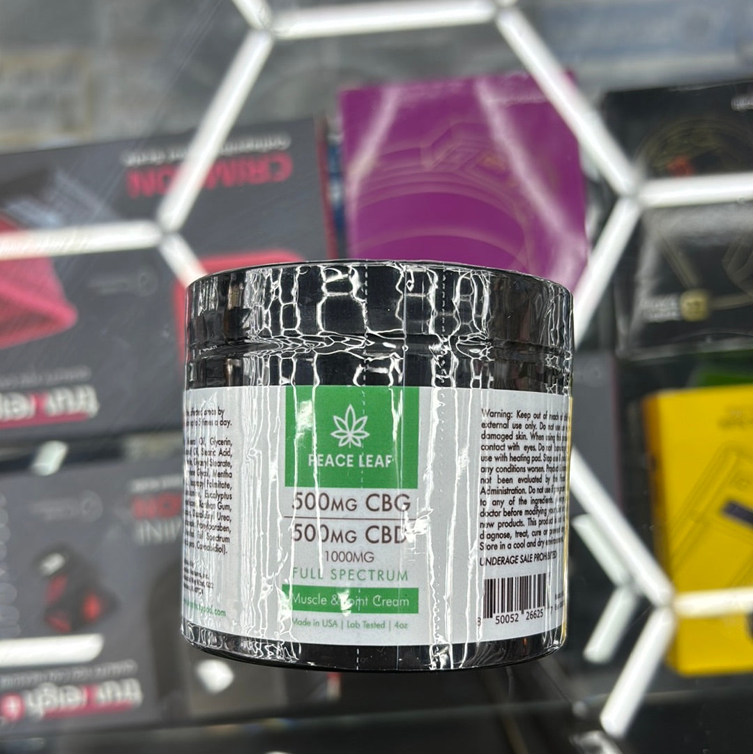 Peace leaf CBD full spectrum 1000mg cbd muscle and joint cream