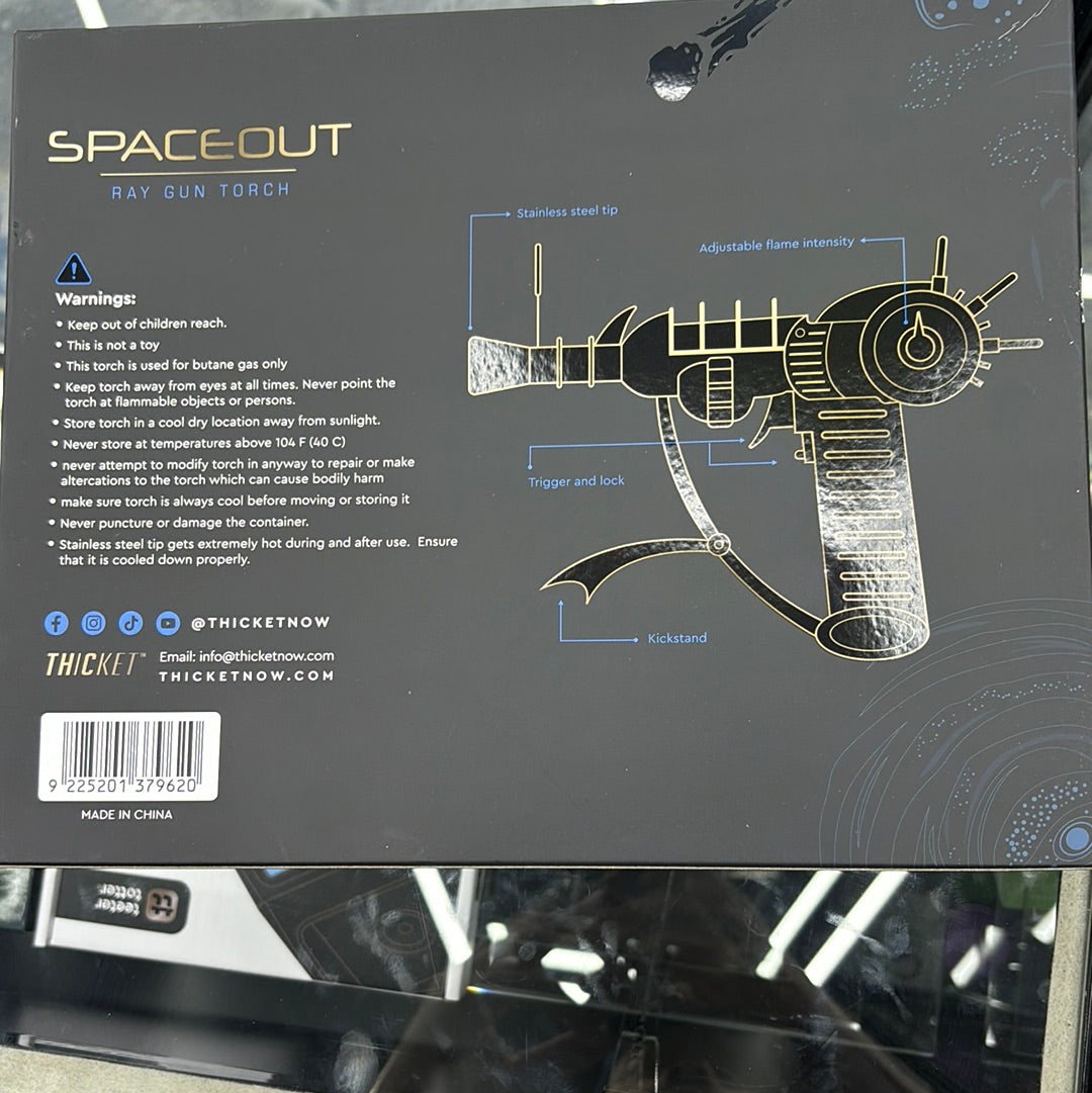 Thicket space out, Rey gun, torch glow in the dark colors orange red