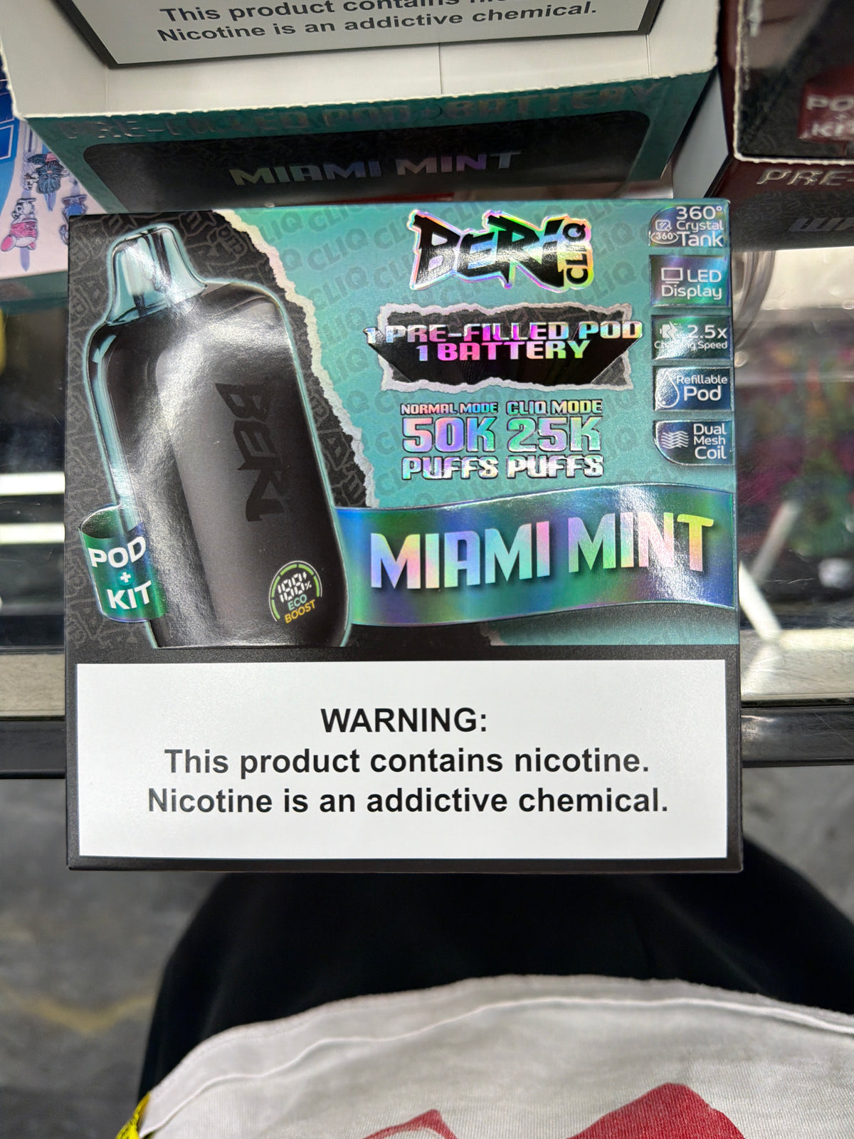 Beri Cliq 50K Puffs Pod + Kit (Miami Mint)
