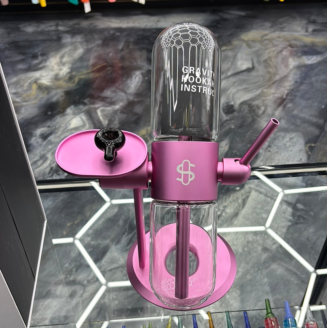 360° rotating glass, gravity, hookah bong pink