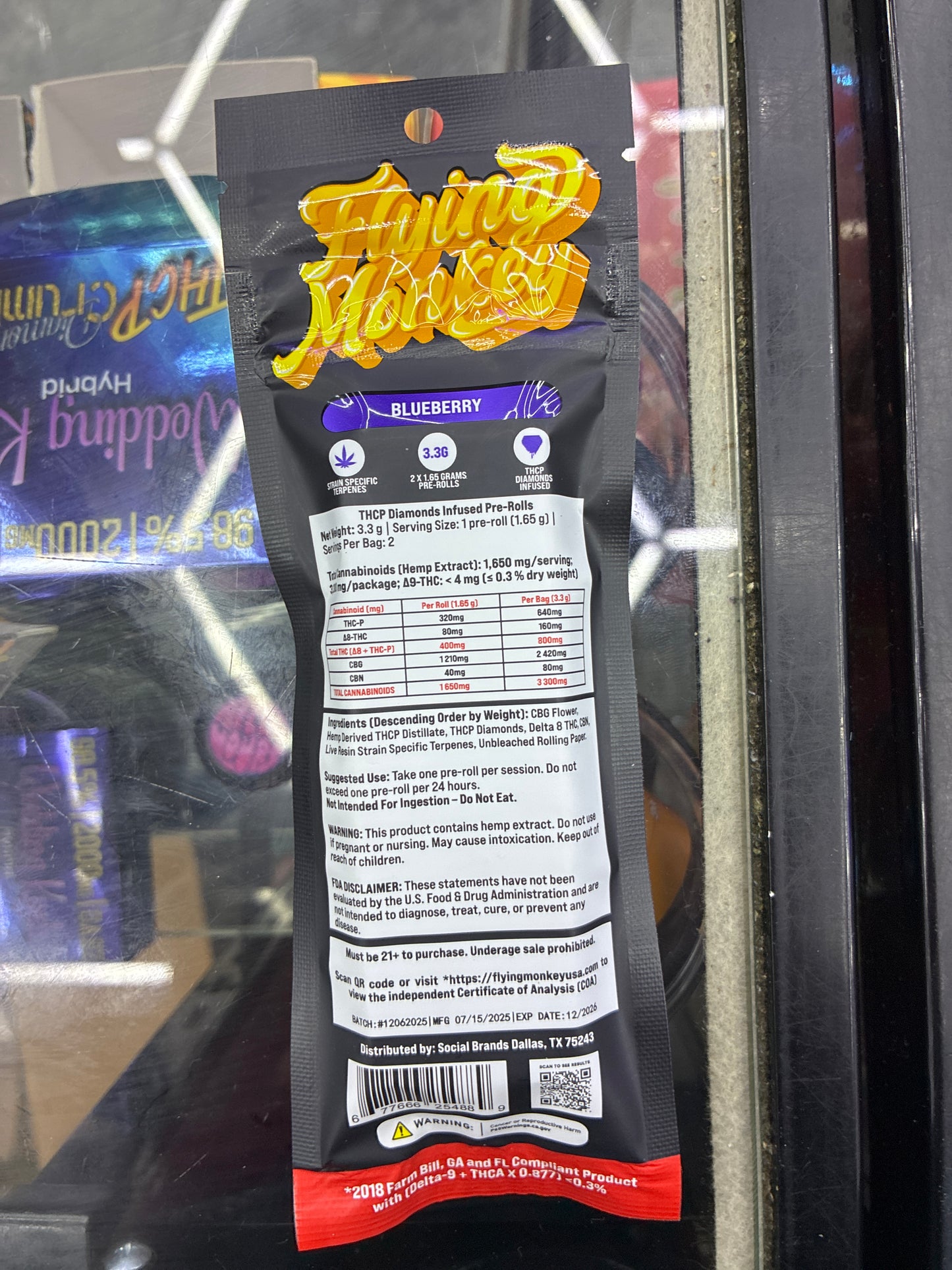 Flying monkey gold rosin enhanced blueberry indica