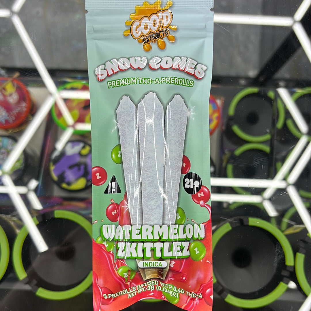 Goo’d extracts, snowcones, watermelon, skittle, Indica