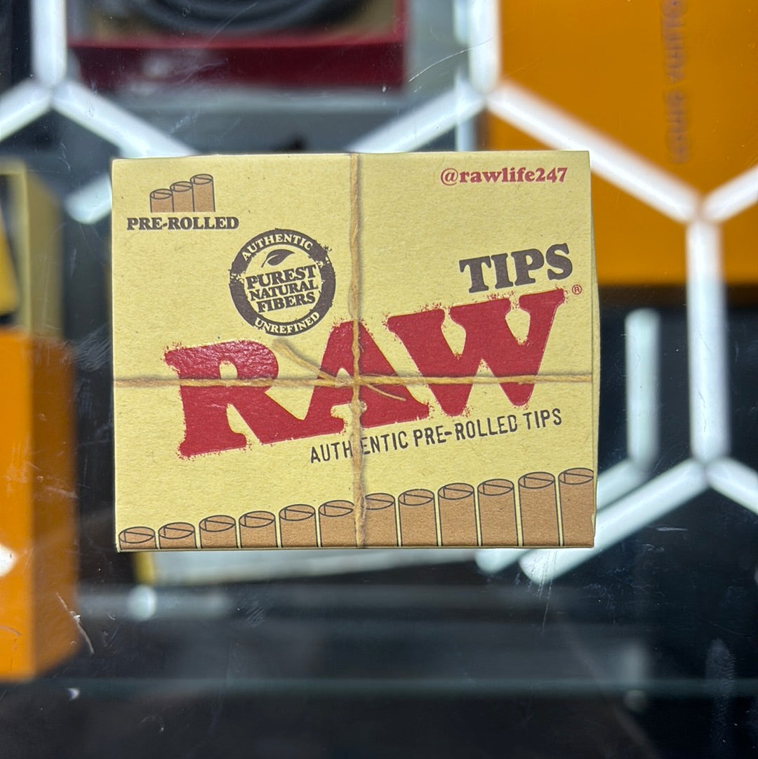 Raw tip pre-rolled tips