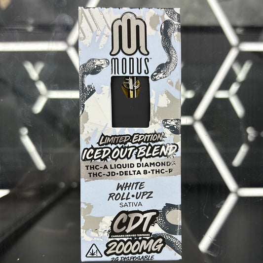 Modus limited edition, iced stout blend WHITE ROLL UPZ sativa, 2000 mg