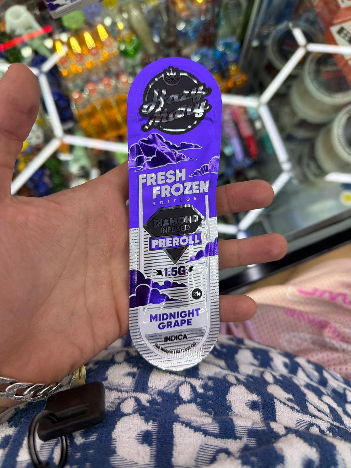 Hazy Mary Fresh Frozen Edition Diamond Infused 1.5g preroll indica Midnight grape