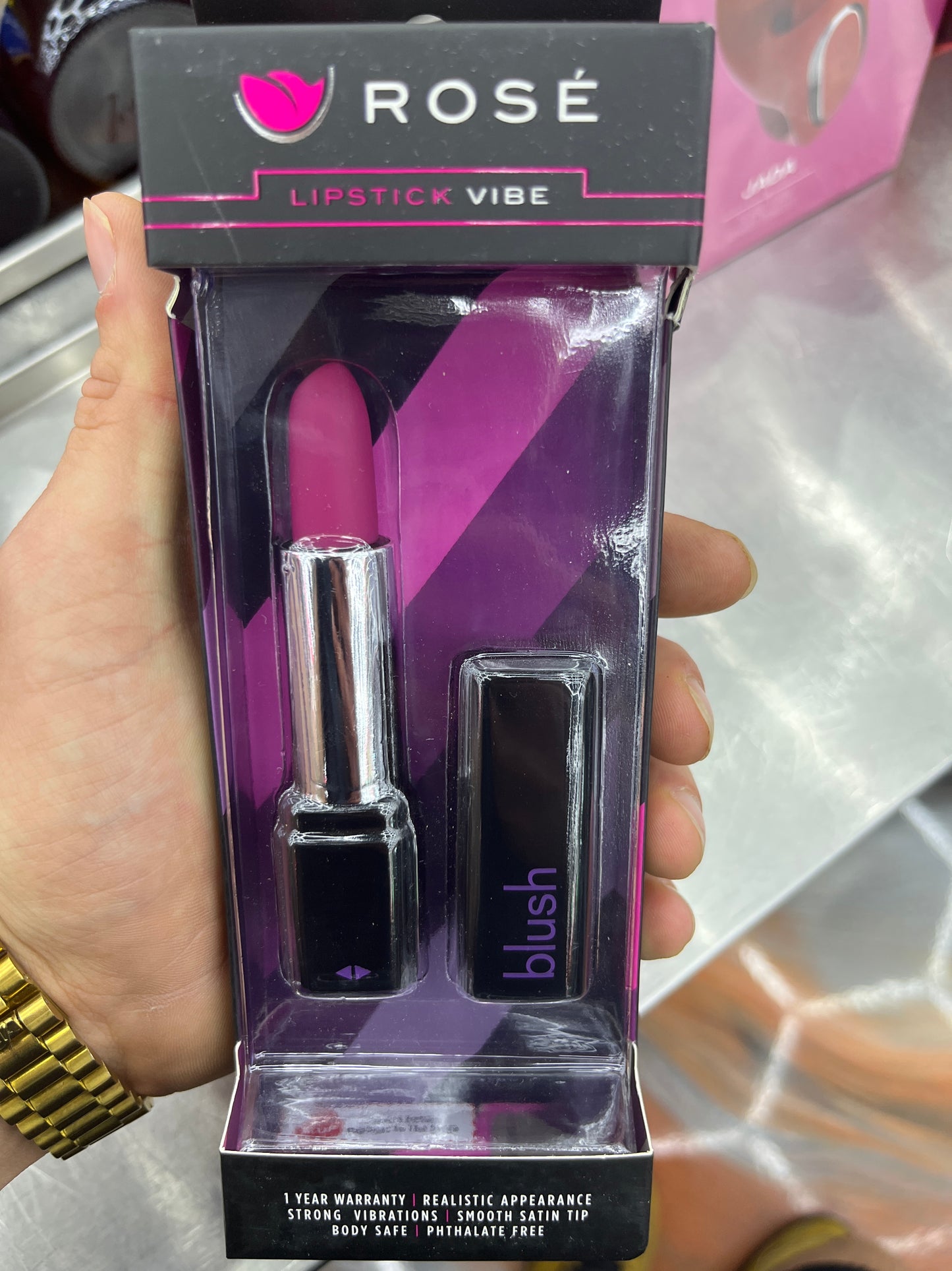 Rose lipstick vibrator