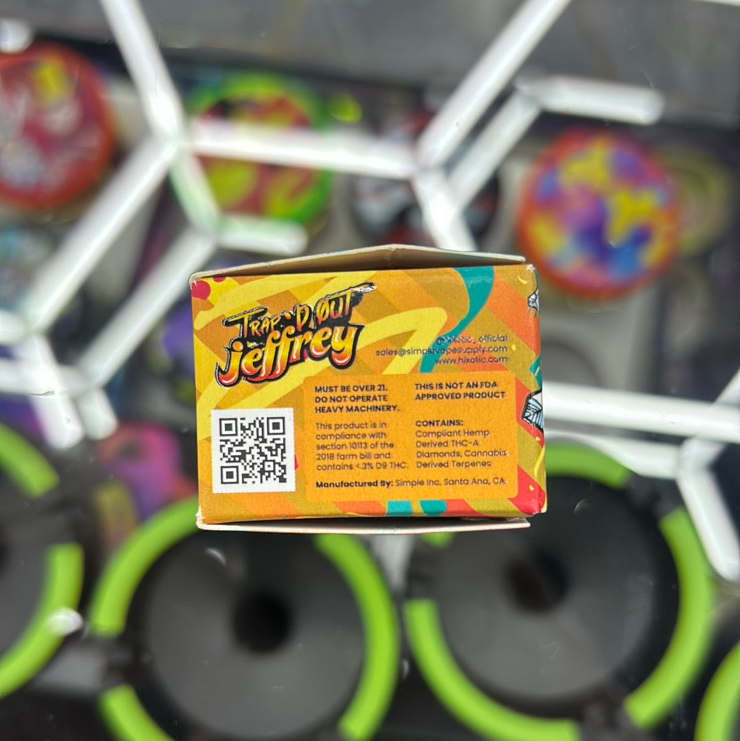Trap’d out Jeffery tigers blood THCA diamonds 2.2 G dabs indica