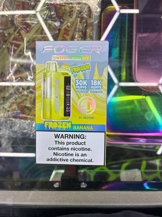 Fogger switch pro disposable kit 30k puffs frozen banana