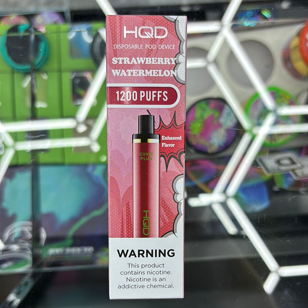 HQD strawberry watermelon ,1200 puffs curvie plus