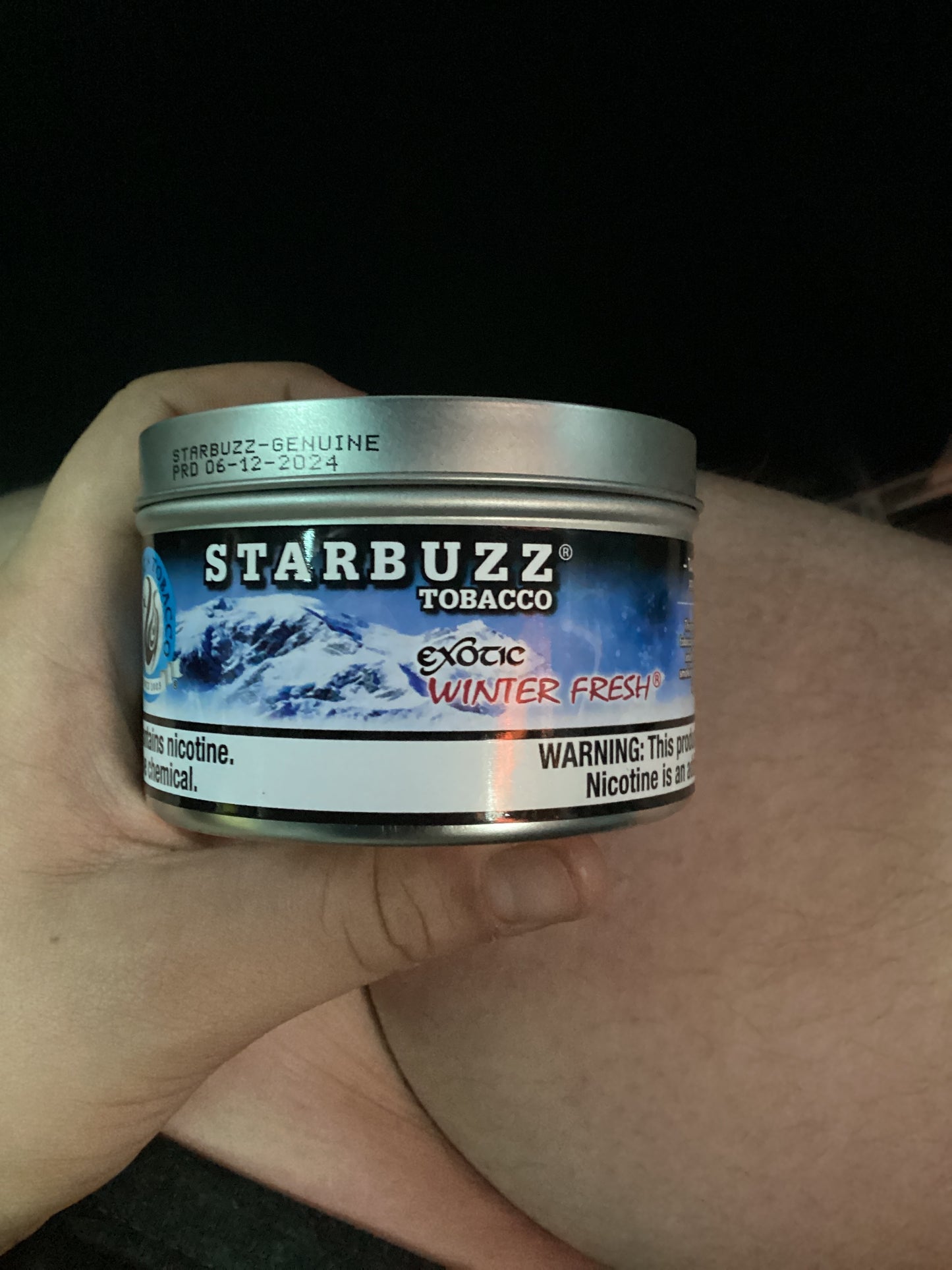 Starbuzz tobacco 100g exotic winter fresh