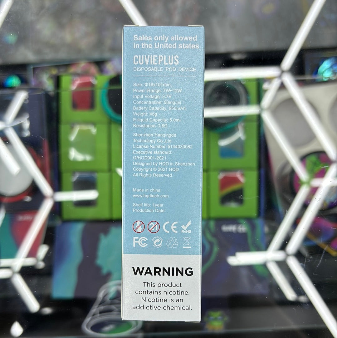 HQD blueberry lemonade, 1200 puffs curvie plus