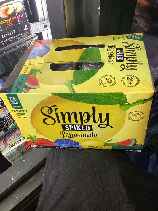Simply spiked lemonade 12 pack cans 12oz