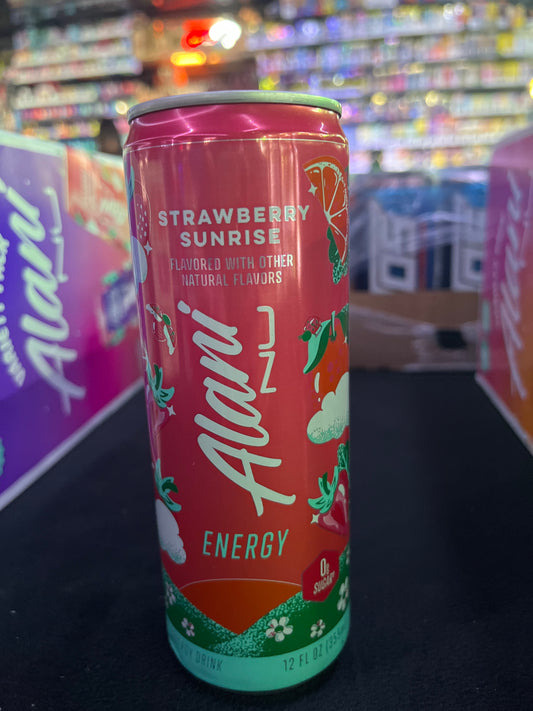 Alani energy drink strawberry sunrise 12floz