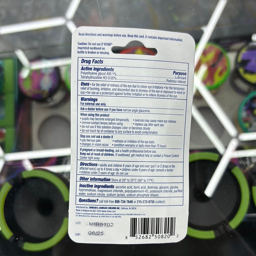 Visine red eye hydrating, comfort, eyedrops