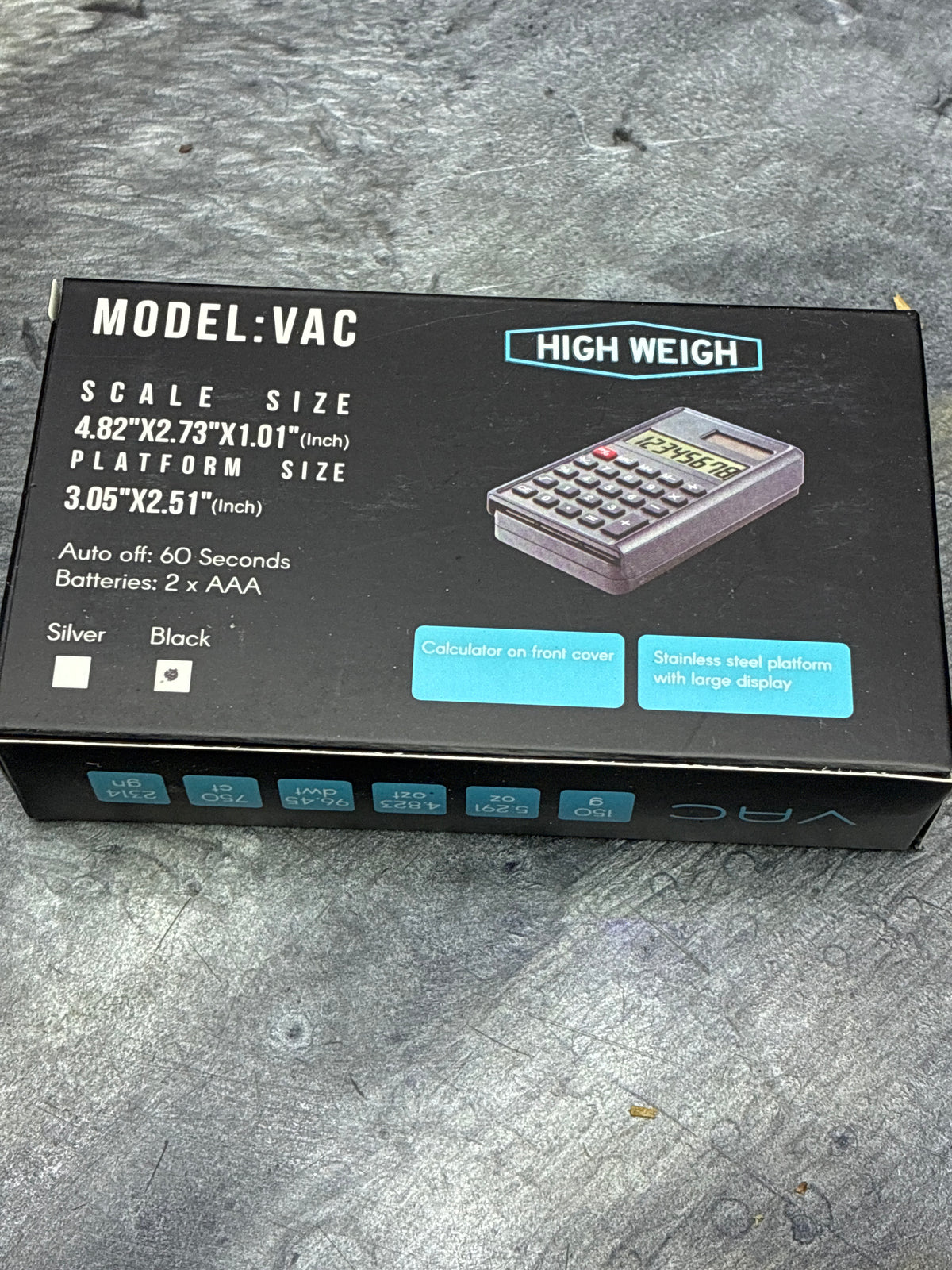 High weigh VAC pocket scale 150g x 0.01g