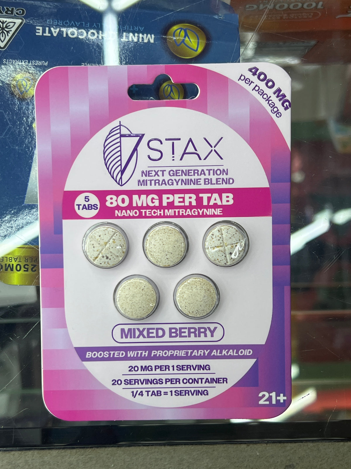 7stax proprietary alkaloid 80mg x5ct mixed berry