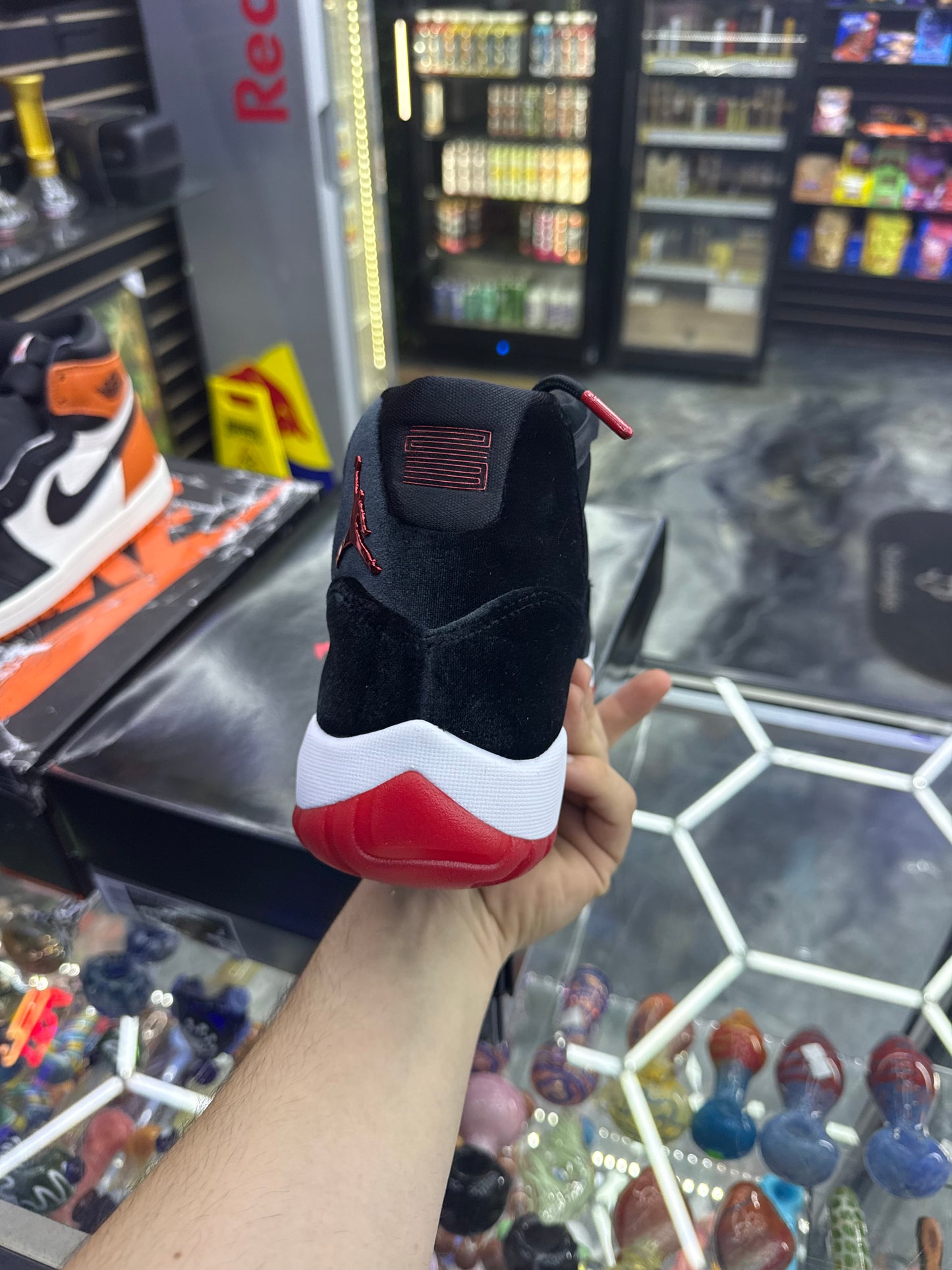 Jordan 11 Retro Bred Velvet (Women's) size 10.5