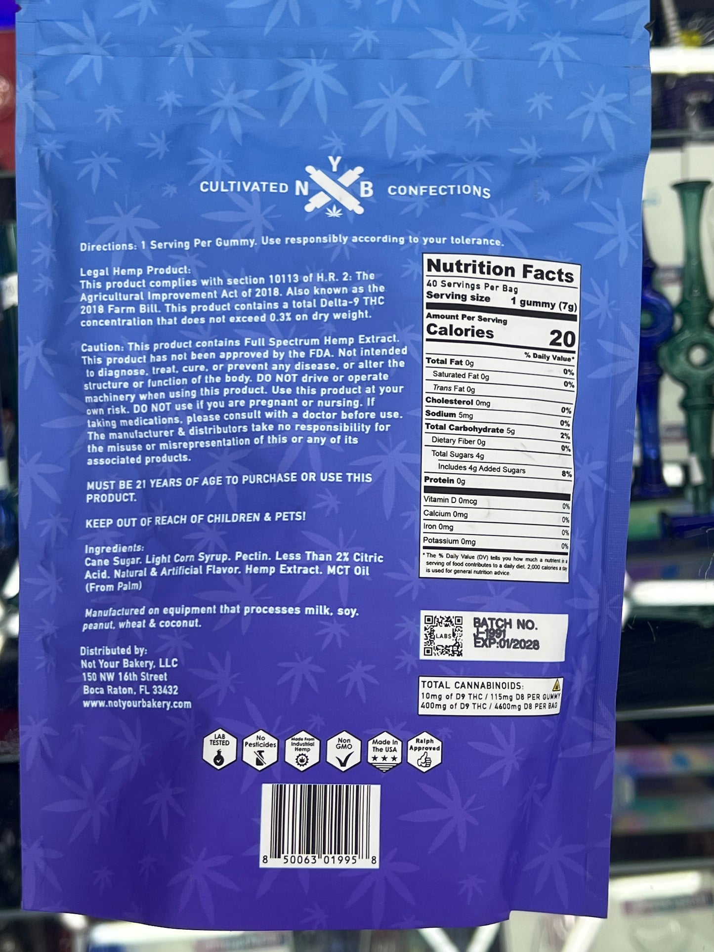 NYB Jelly live resin ko blend 5000mg indica sour blue razz