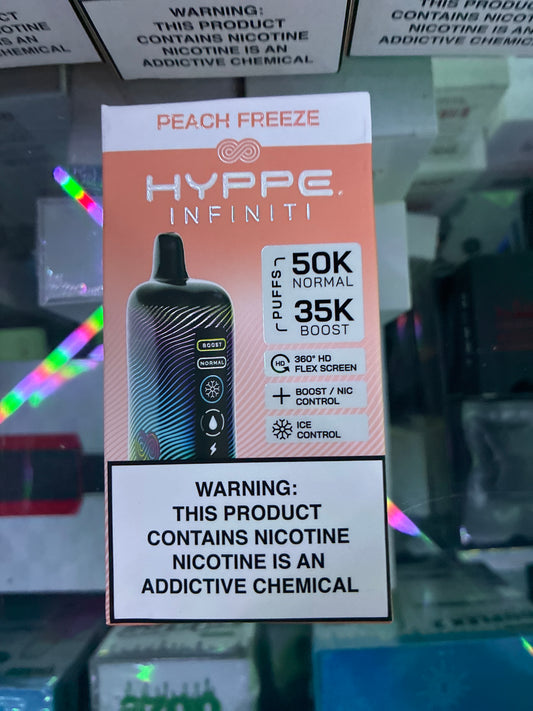 HYPPE INFINITY 50K puffs peach freeze