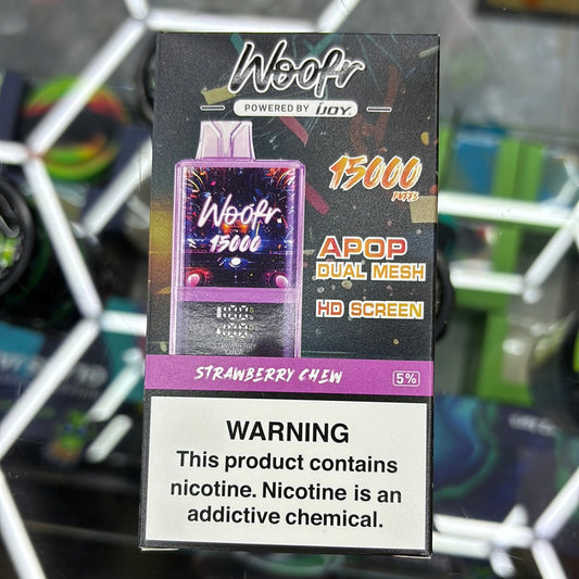 Woofr 15000 puffs strawberry chew