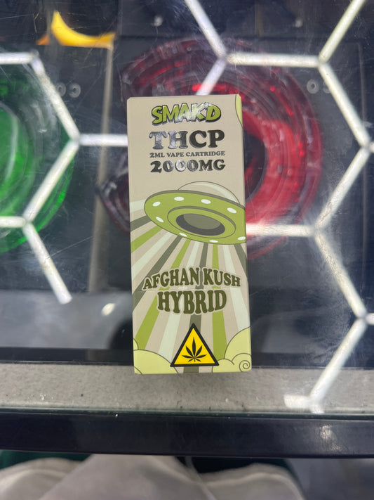 Smakd thcp 2g vape cartridge afghan kush hybrid