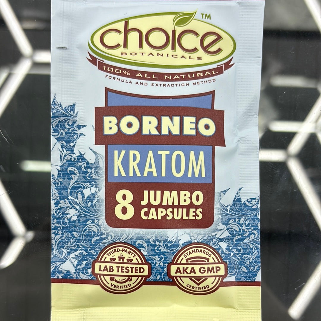 Choice boreneo kratom 8 Jumbo capsules
