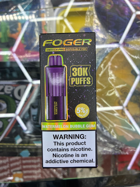 Fogger switch pro disposable pod 30k puffs watermelon bubble gum