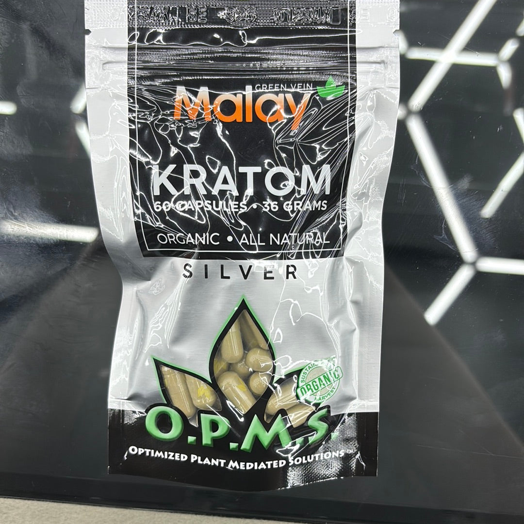 Opms Malay kratom 60caps silver