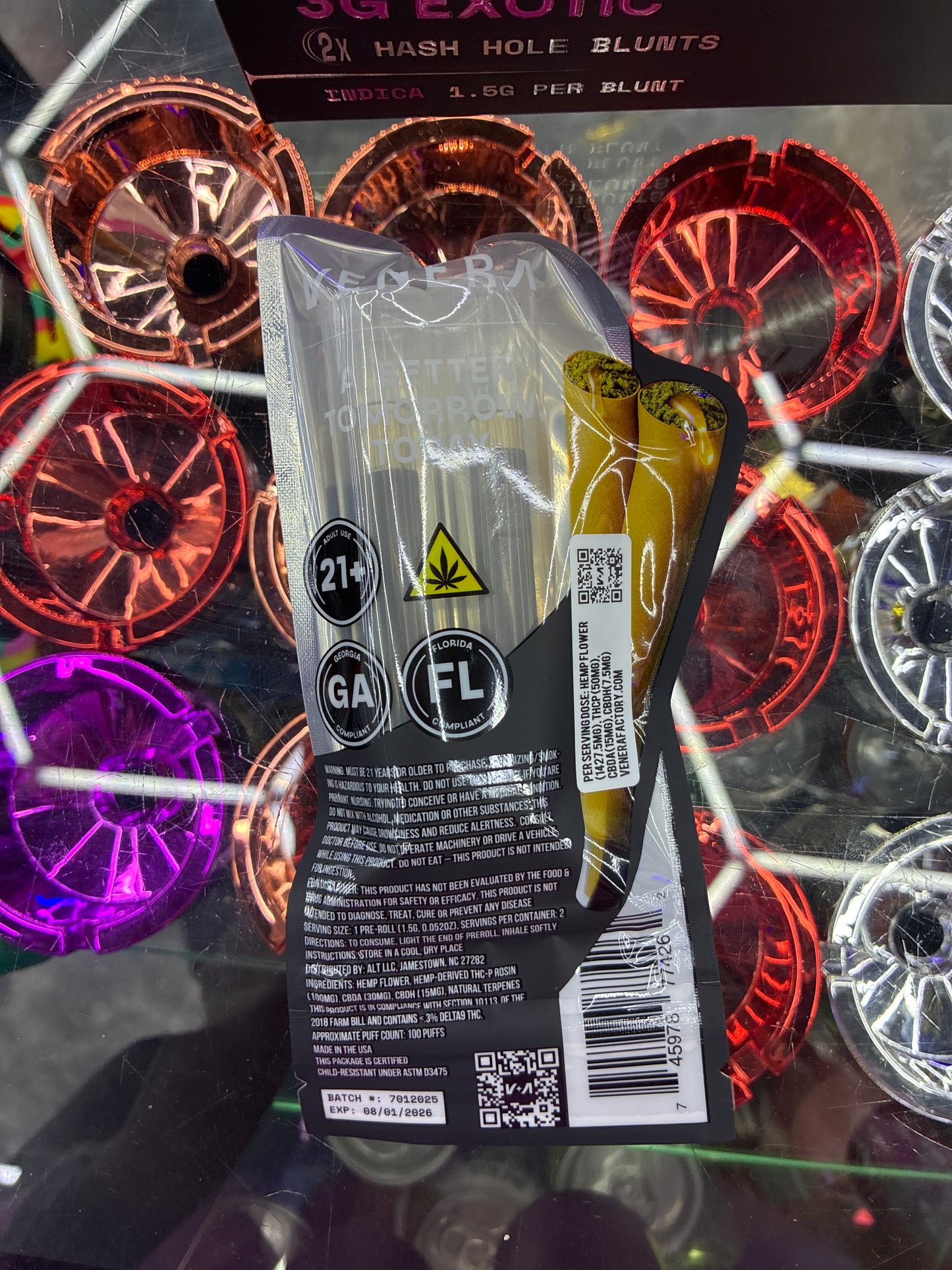 Venera 2x hash hole 3g exotic bubblegum kush indica