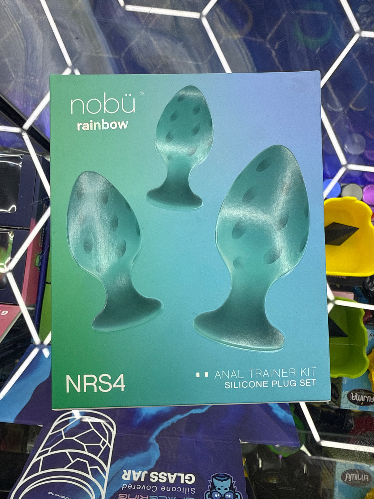 Nobu adult novelty Anal plug 3CT/BX NRS4 rainbow