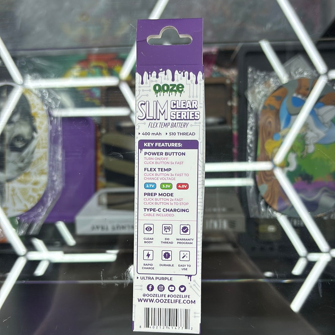 Ooze slim clear series purple