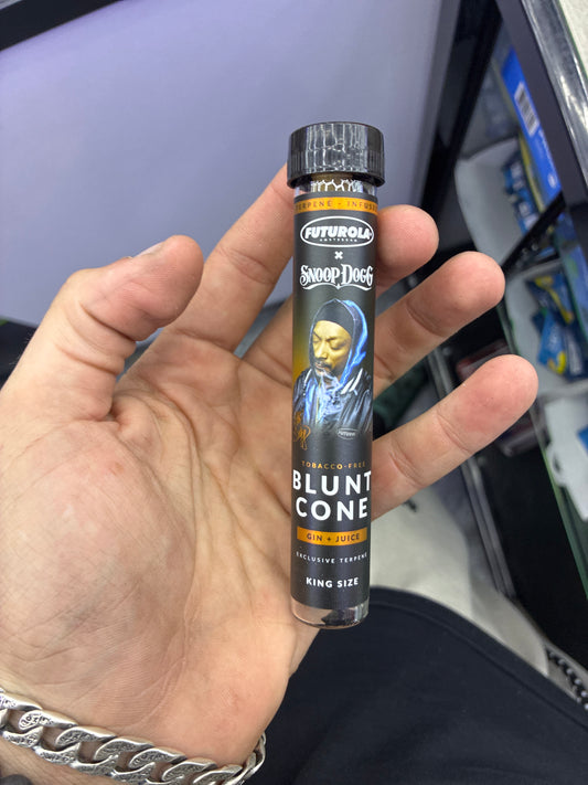 Futurola x snoop doog blunt cone, hybrid gin and juice