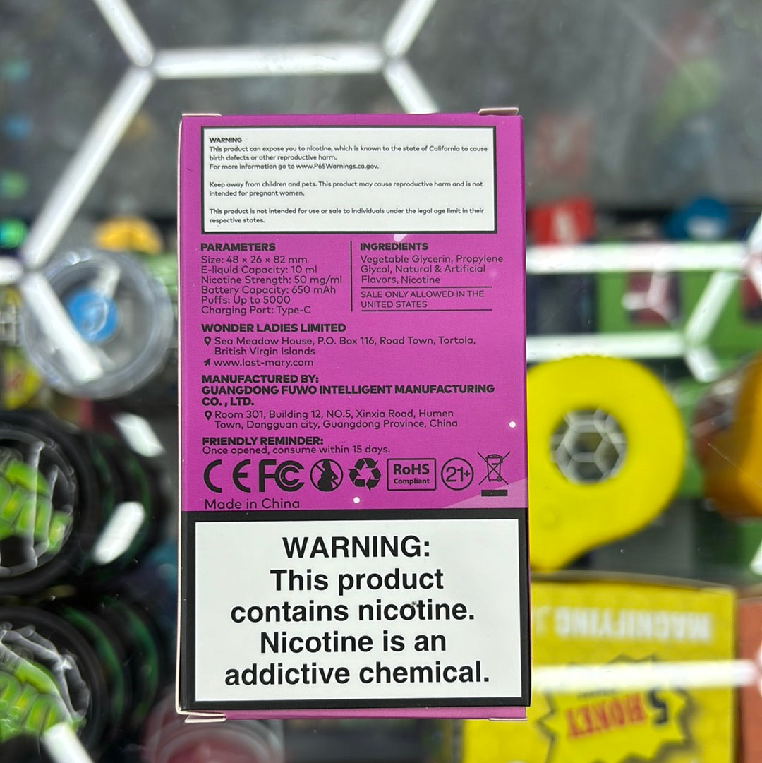 Lost mary cherry peach, lemonade