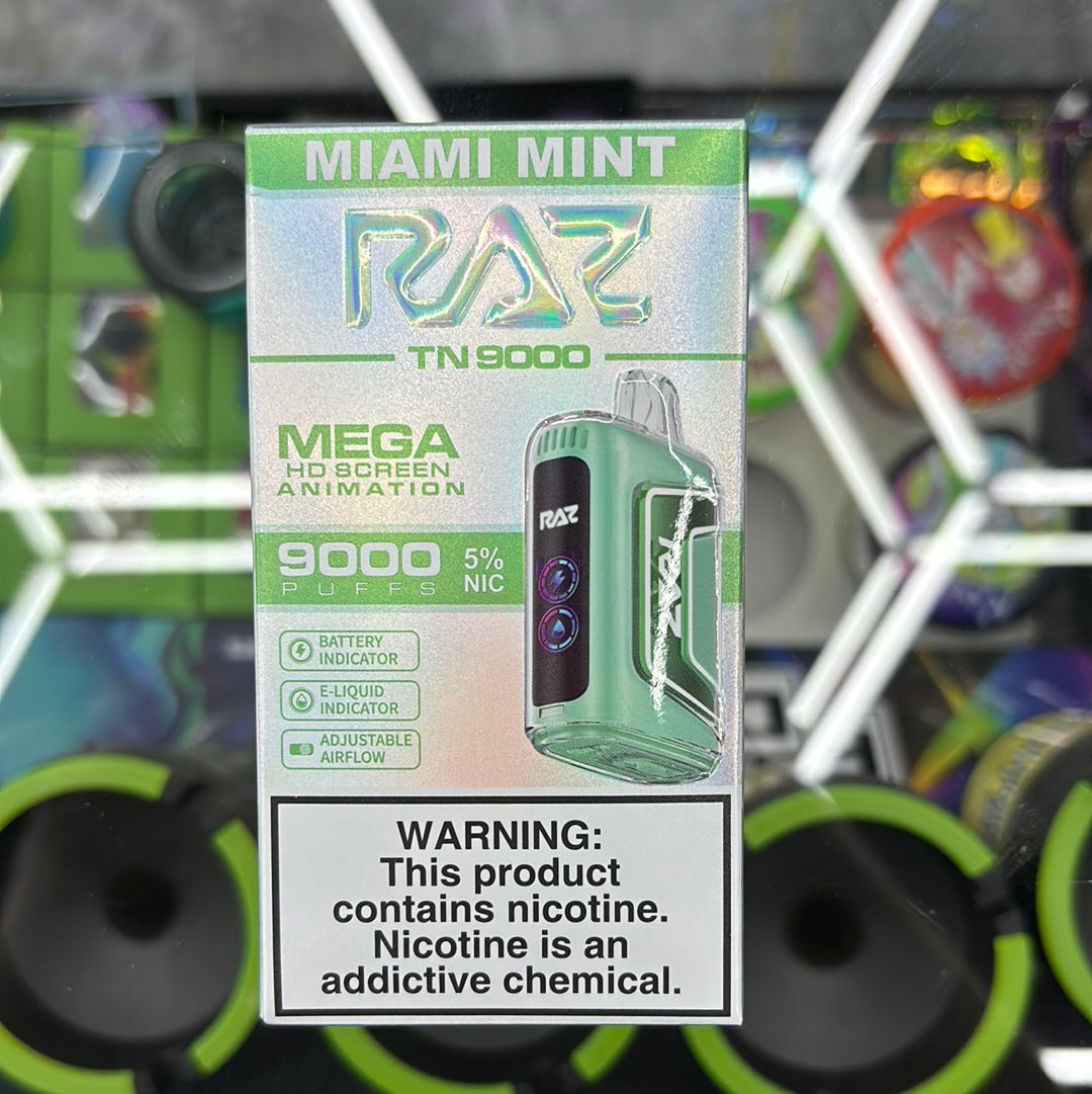 Raz 9000puffs Miami mint