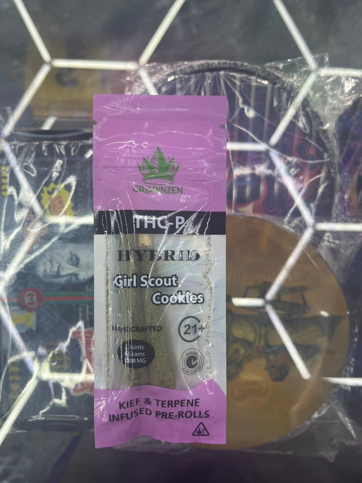 Crownzen thc-p handcrafted keif & terpene joint Girl Scout cookies