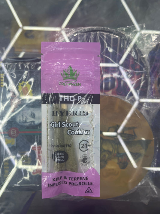 Crownzen thc-p handcrafted keif & terpene joint Girl Scout cookies