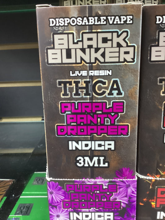Black bunker live resin purple panty dropper indica 3ml