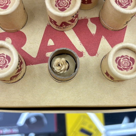 Raw pre-rolled rose tip