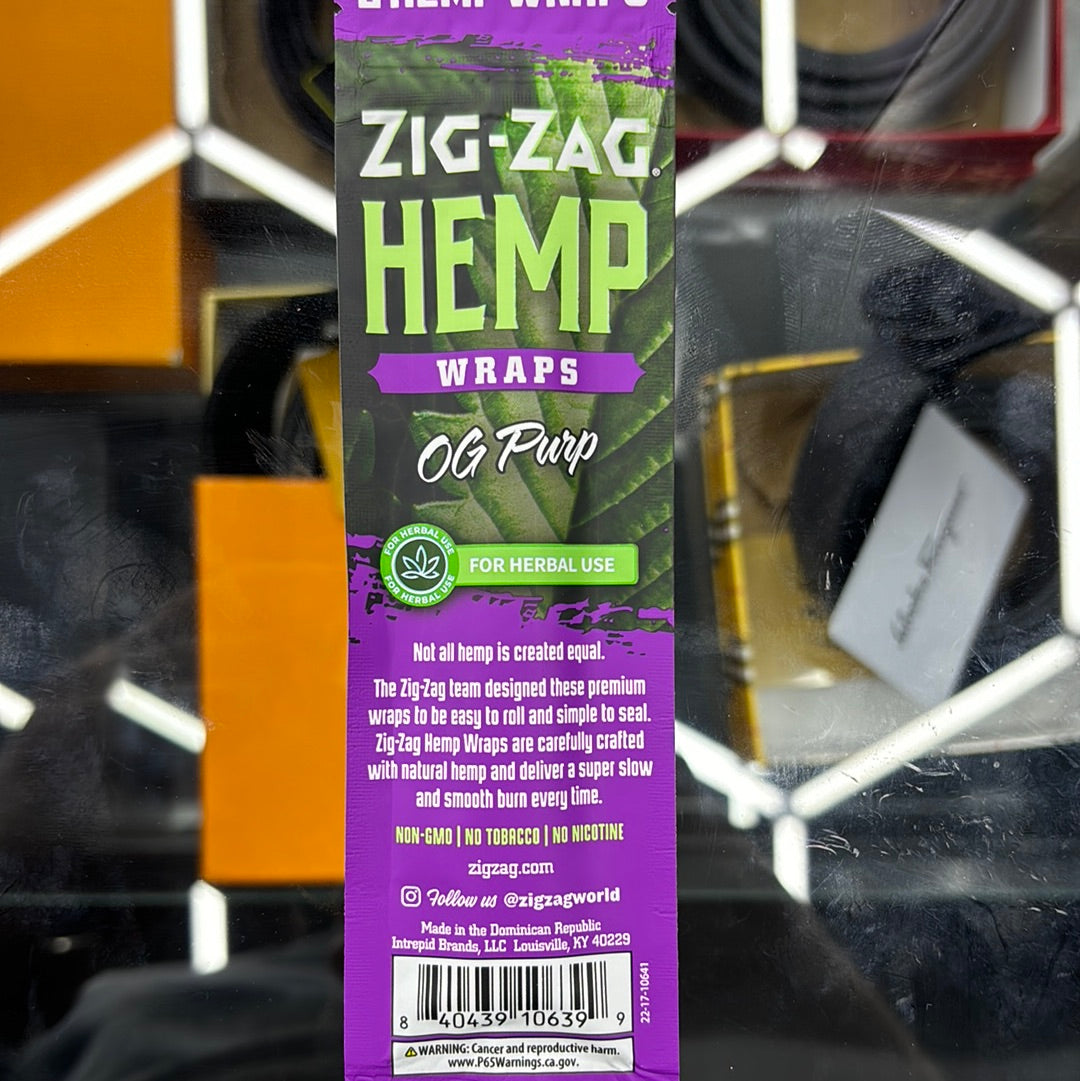 Zig-zag hemp wraps og purp