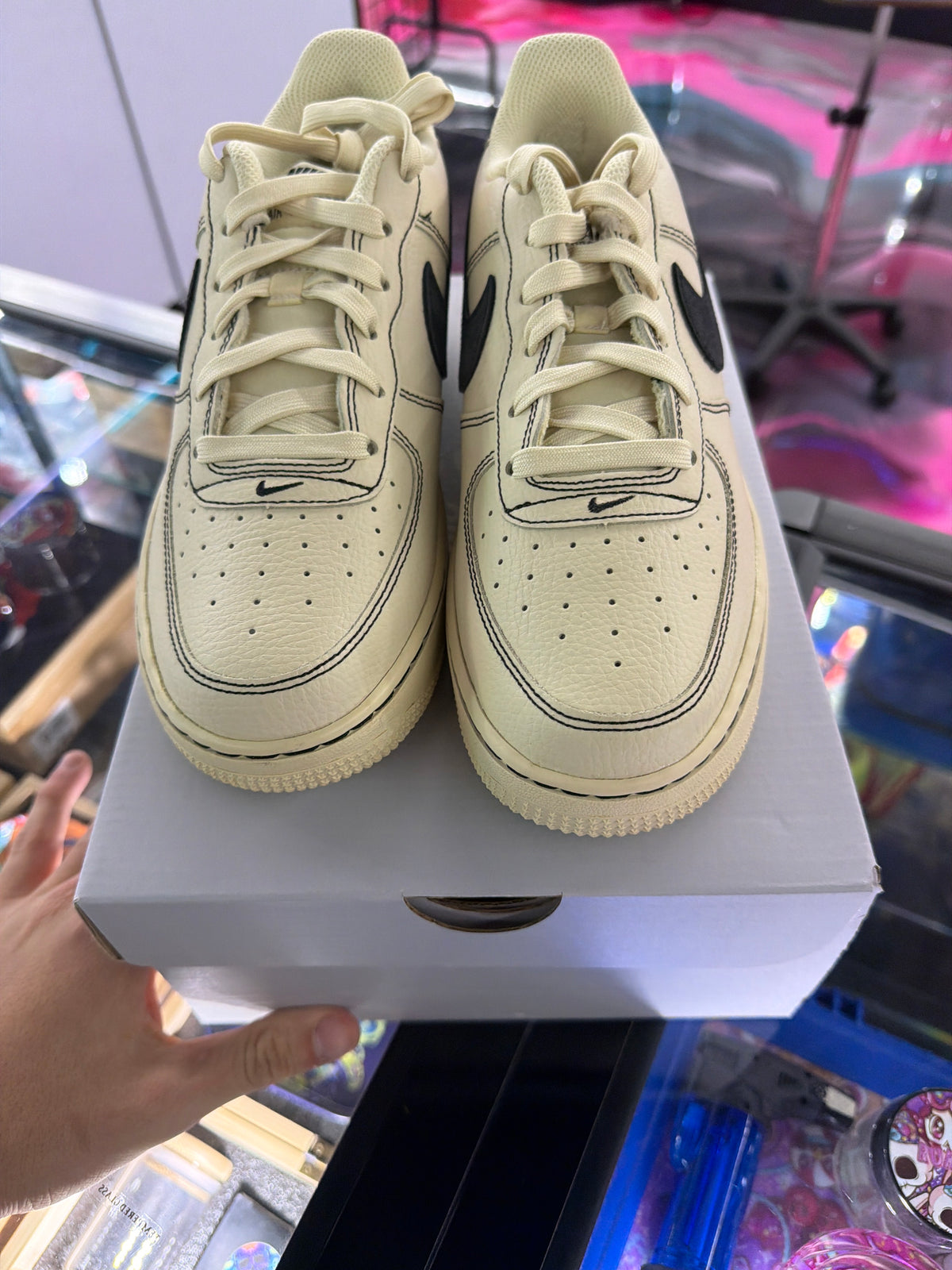 Nike Air Force 1 Low '07 LV8 Light Khaki Black (GS) Size 6y
