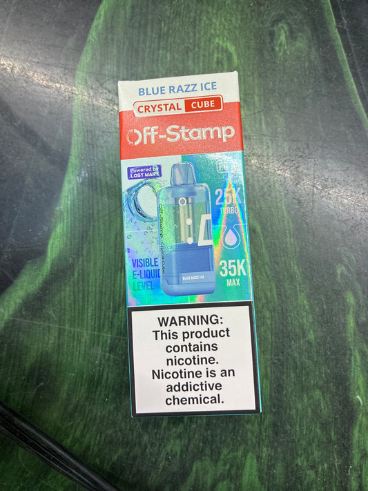 Off stamp blue razz ice pod 35k