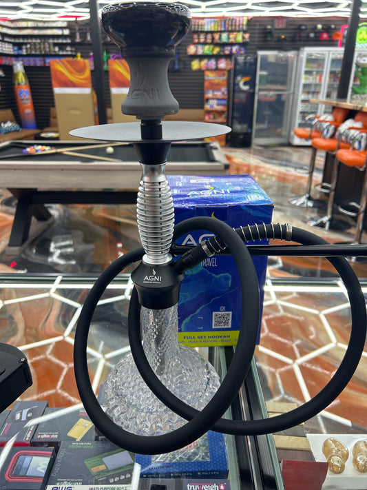 Agni travel hookah silver