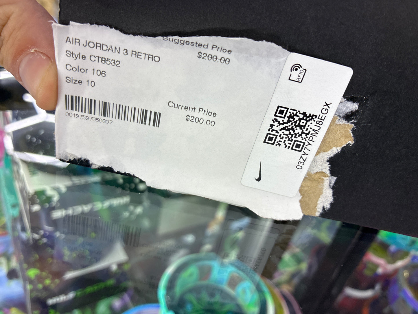 Air Jordan 3 retro cement grey size 10