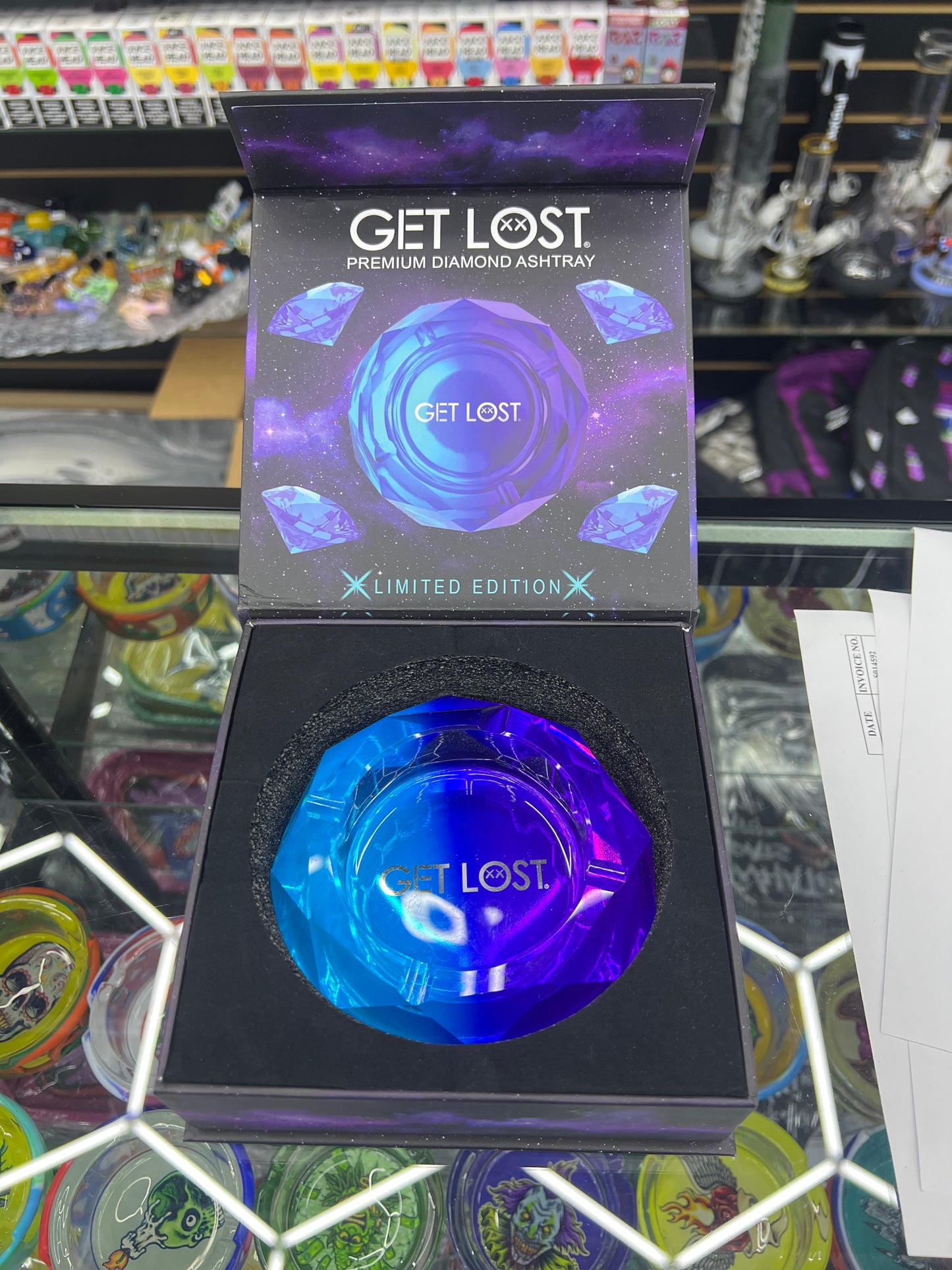 Get lost premium diamond ashtray gradient
